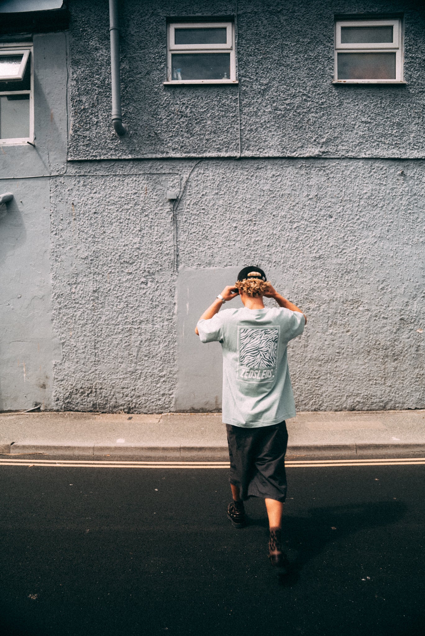 ZEDSLEDS Zebra Oversized Tee in Aloe
