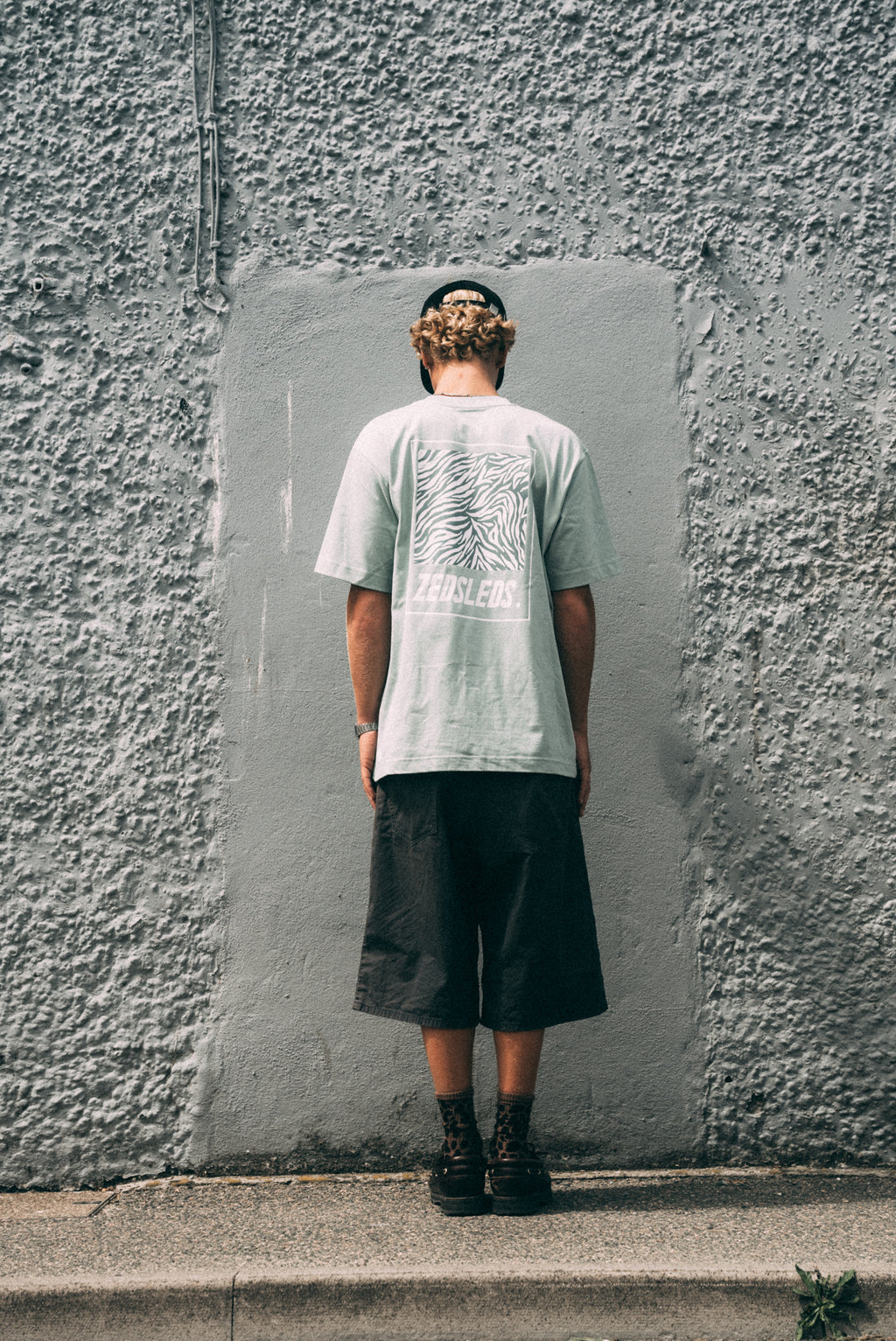 ZEDSLEDS Zebra Oversized Tee in Aloe
