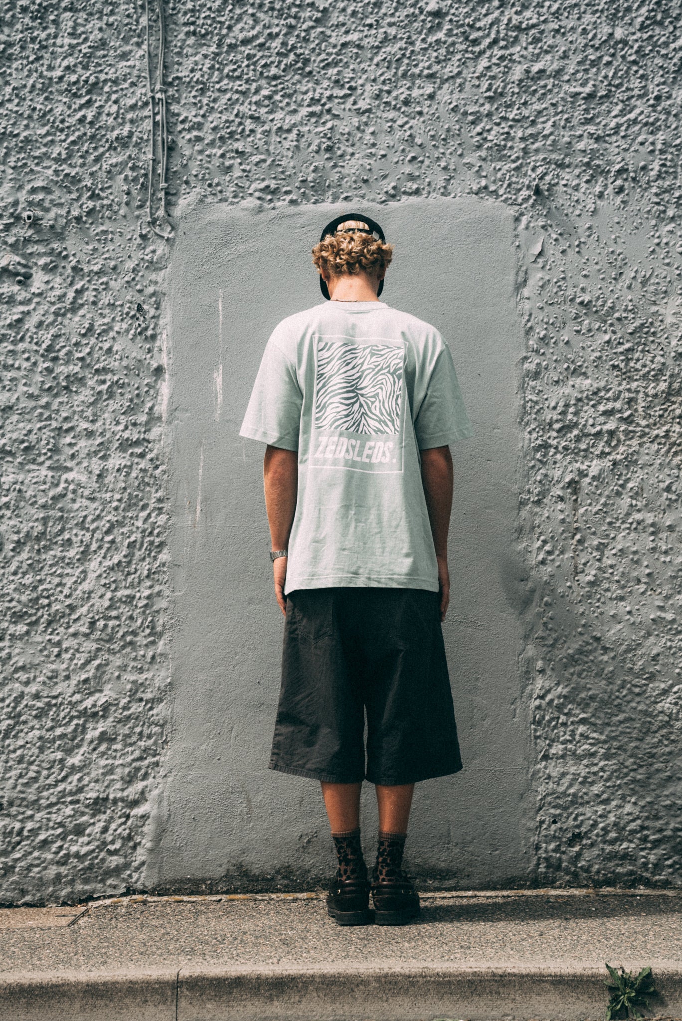 ZEDSLEDS Zebra Oversized Tee in Aloe