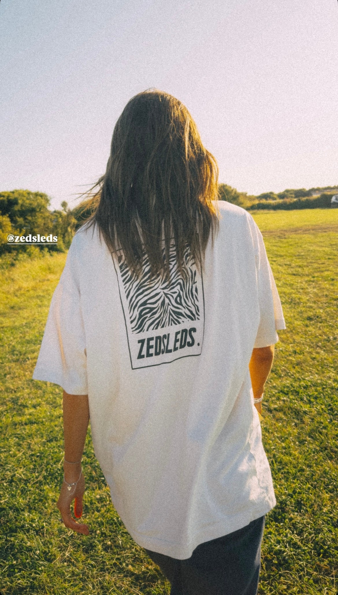 ZEDSLEDS Zebra Oversized Tee Black and White