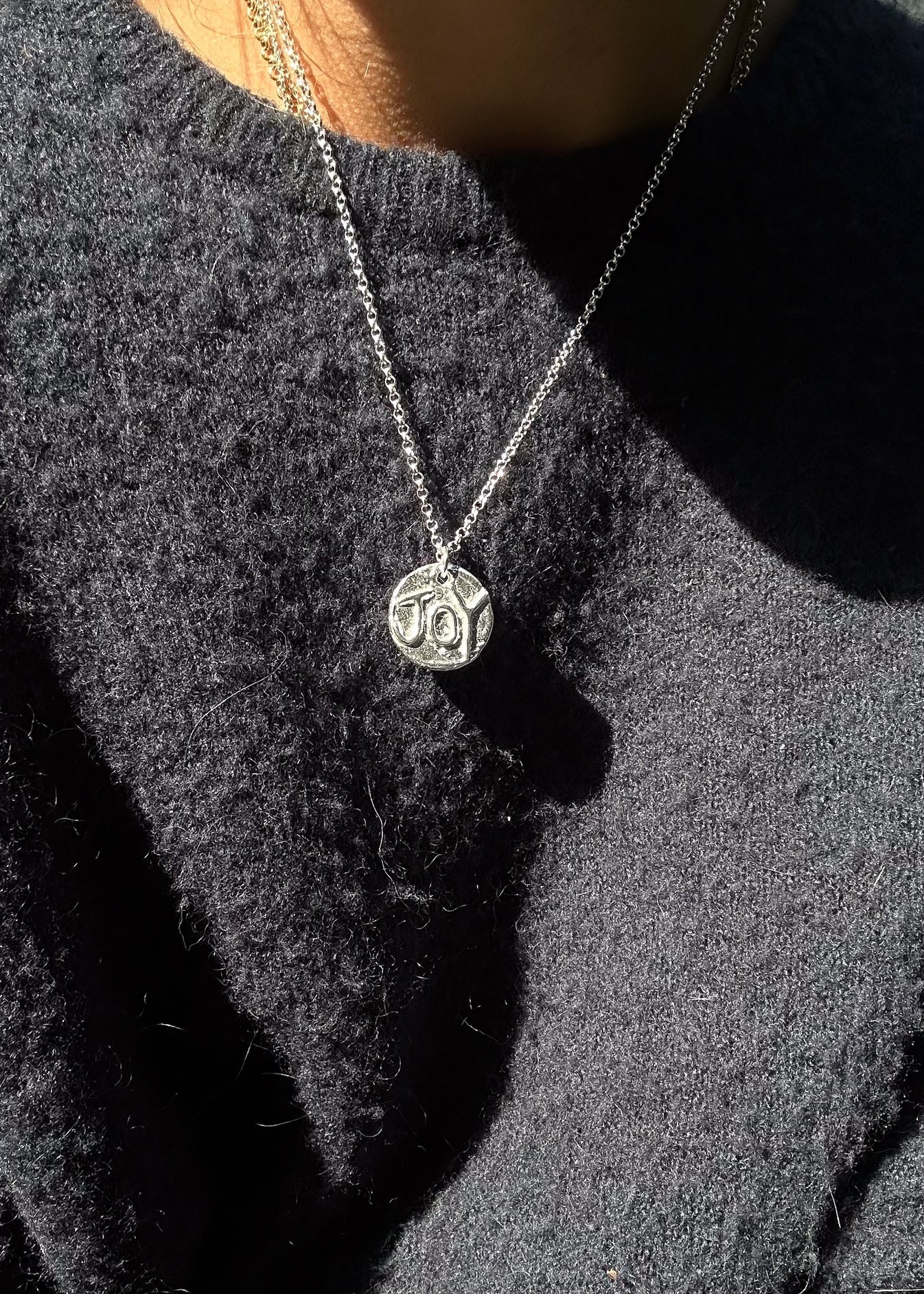 'Joy' Pendant Necklace | Sliver