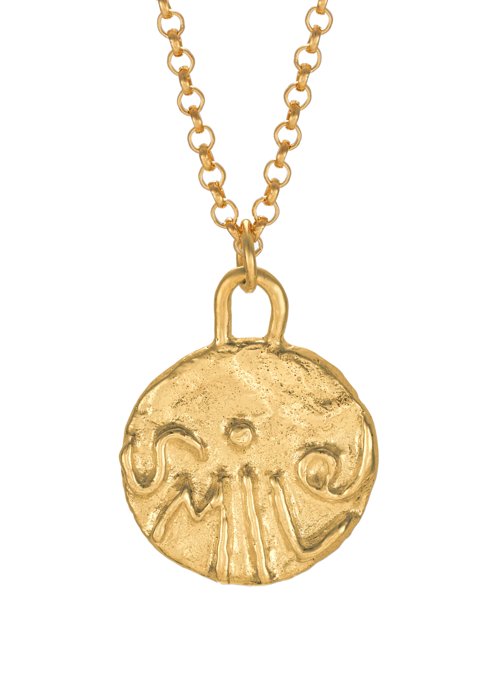 'Smile' Pendant Necklace | Gold