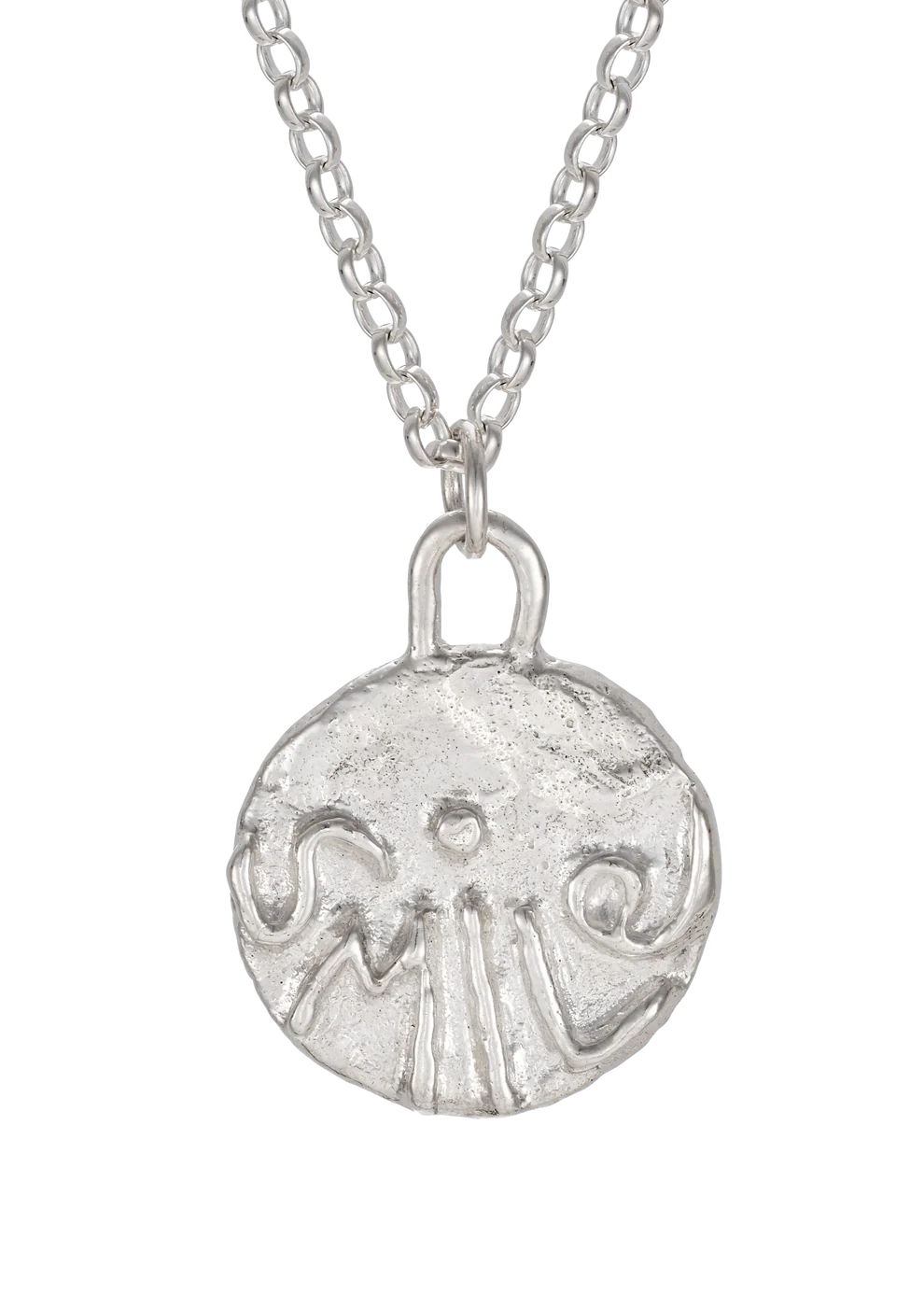 'Smile' Pendant Necklace | Sliver