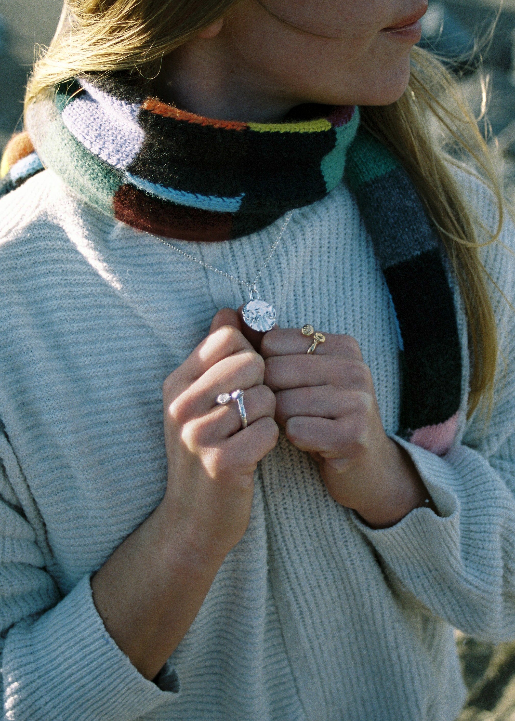 'Smile' Pendant Necklace | Sliver