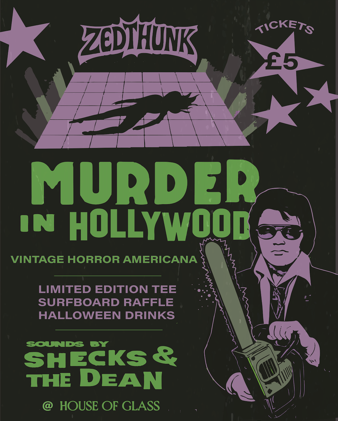 Murder In Hollywood Kern Thunk X HOG Halloween Party Ticket